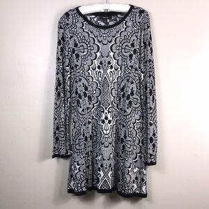 Style & Co black and white light sweater dress XL